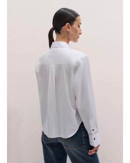 ME+EM Blue Perfectly Proportioned Tuxedo Shirt