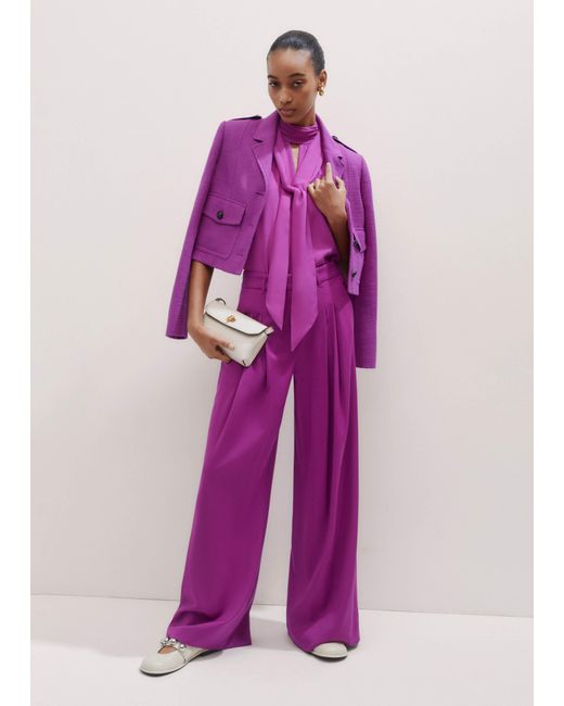 ME+EM Purple Textured Short Jacket
