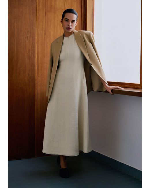 ME+EM Natural Desk-To-Dinner Fit And Flare Maxi Dress