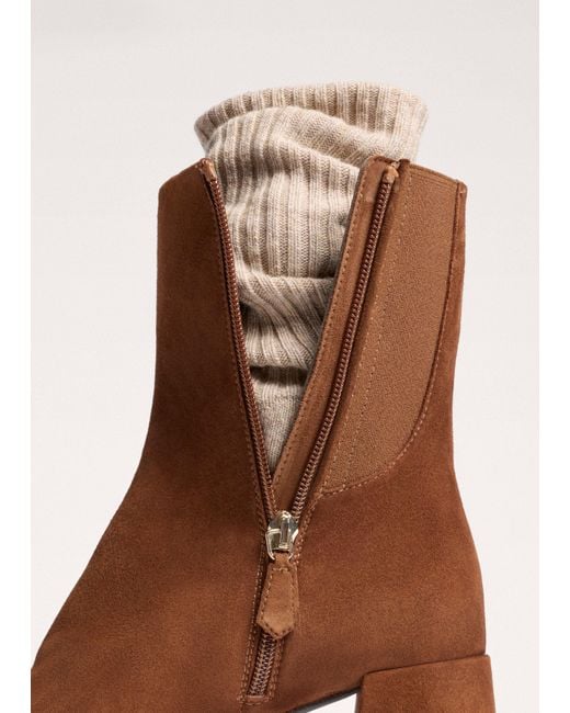 ME+EM Brown Platform Ankle Boot