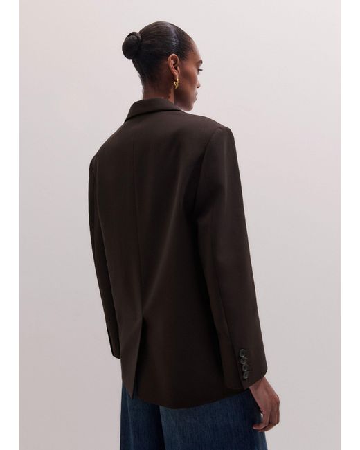 ME+EM Black Intelligently Oversized Blazer