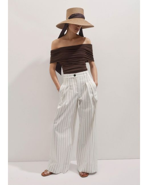 ME+EM Black Off-The-Shoulder Top