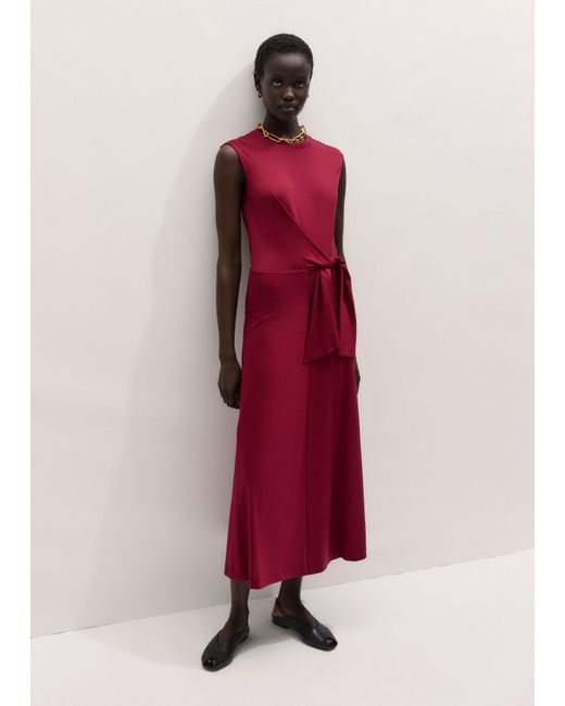 ME+EM Red Tie Front Maxi Dress