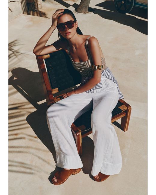 ME+EM Brown Slingback Wood Clog