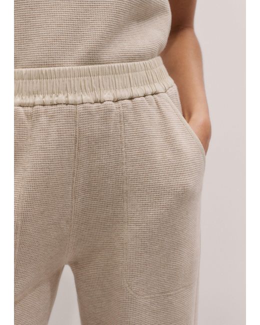 ME+EM Natural Relaxed Cuff Waffle Jogger