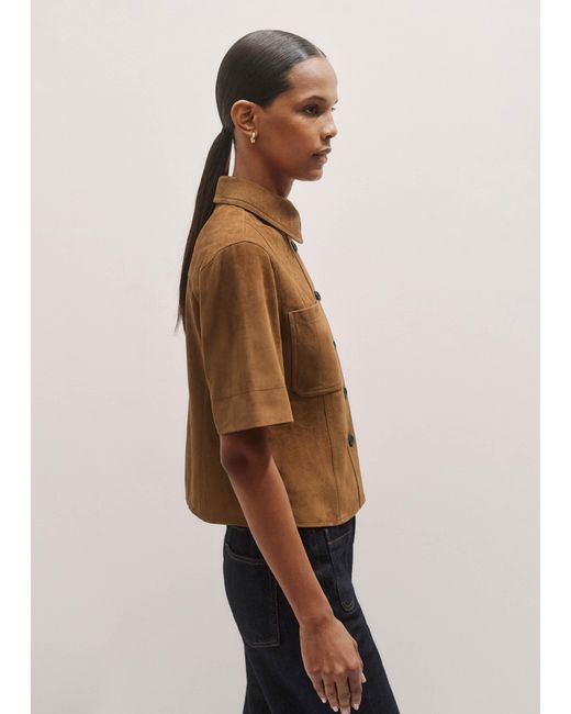 ME+EM Brown Panelled Shirt