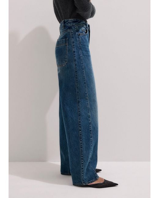 ME+EM Blue Tapered Puddle Jean