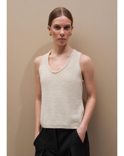 ME+EM Natural Slim Knit Tank Top