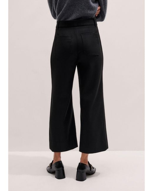 ME+EM Black Patch Pocket Cropped Kick Flare