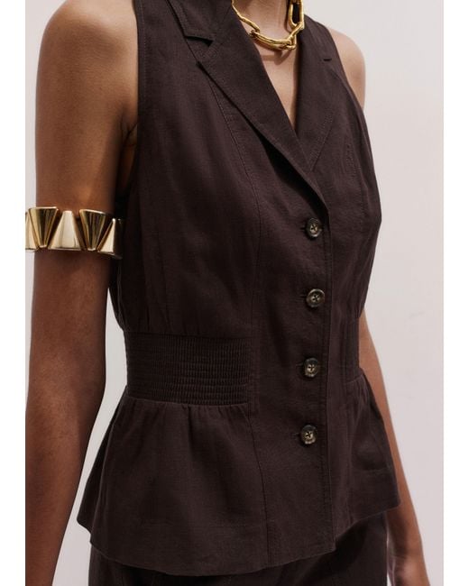 ME+EM Brown Soft Sculpt Vest