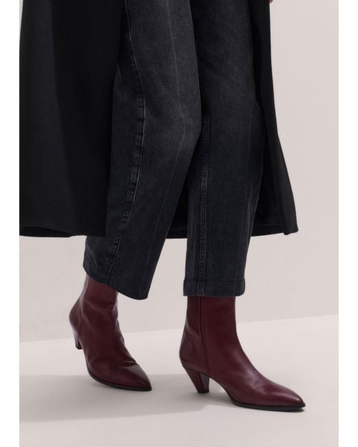 ME+EM Purple Soft Point Cone Heel Boot