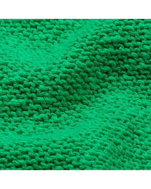 ME+EM Green Cotton Bouclé Pouf Sleeve Knit Tee