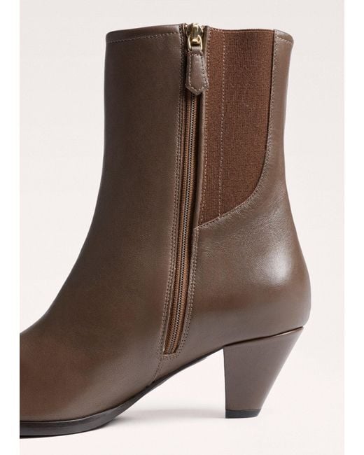 ME+EM Brown Soft Point Cone Heel Boot