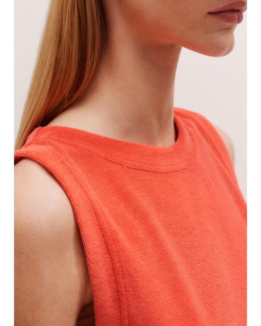 ME+EM Red Towelling Crop Top