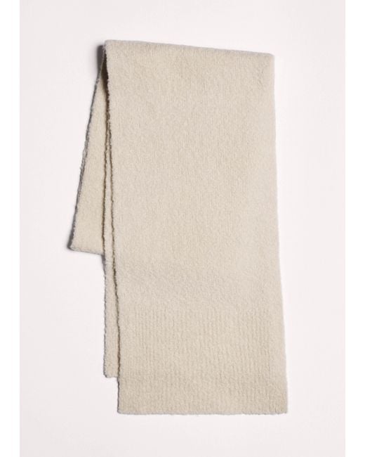 ME+EM Natural Merino Wool Bouclé Scarf