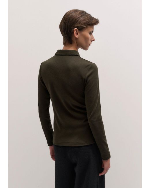 ME+EM Green Ultimate Rib Shirt Rich
