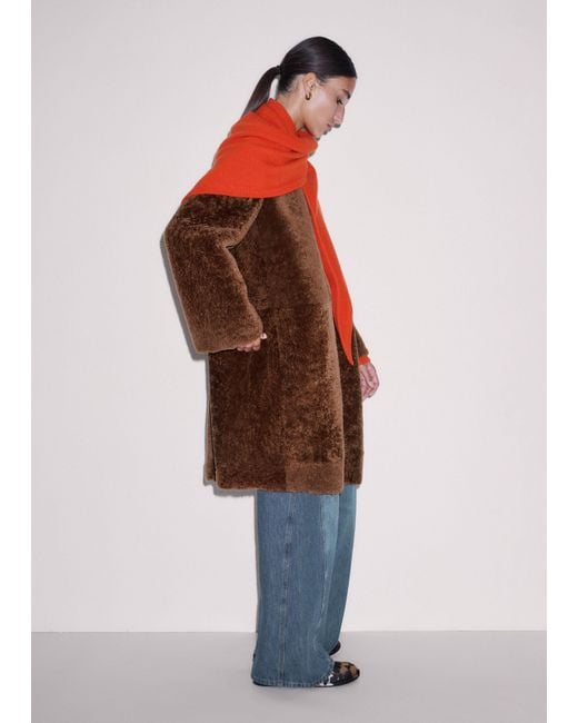 ME+EM Multicolor Shearling Coat