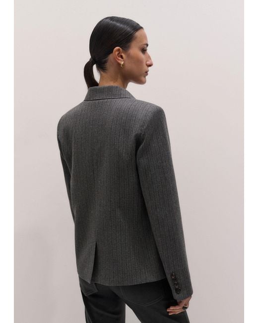 ME+EM Black Short Sharp Shoulder Blazer