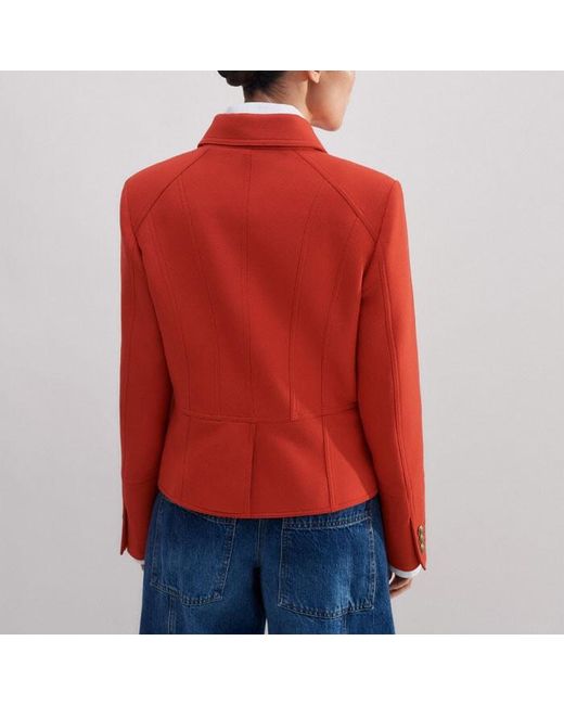 ME+EM Red Wool Military Jacket