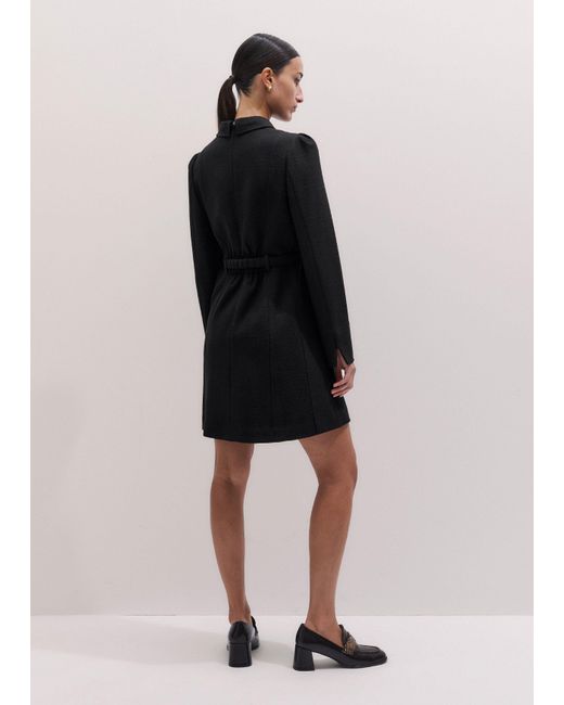 ME+EM Black Fit And Flare Mini Dress + Belt
