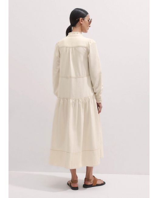 ME+EM Natural Washed Denim Midi Dress