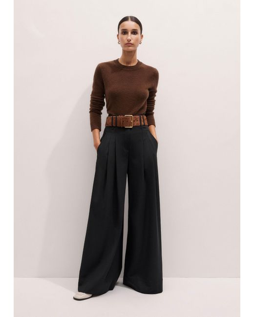 ME+EM Brown Extra Wide Waisted Belt
