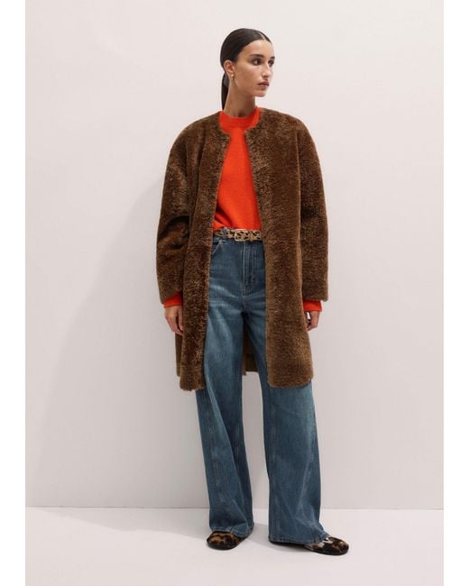 ME+EM Multicolor Shearling Coat