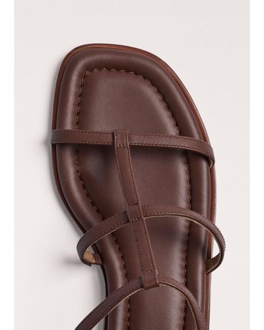 ME+EM Brown Caged Flat Sandal