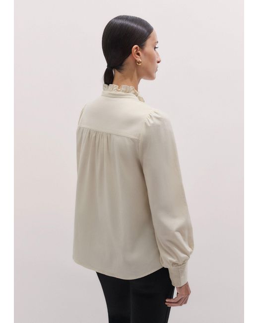 ME+EM Brown Super Soft Micro Cord Blouse