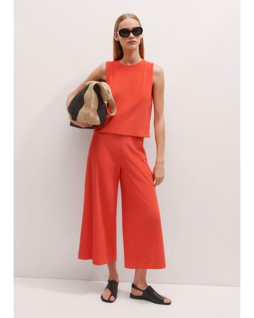 ME+EM Red Towelling Crop Top