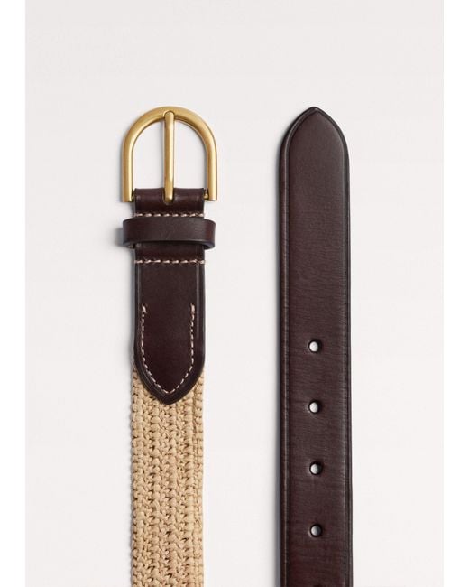 ME+EM Multicolor Round Raffia Belt