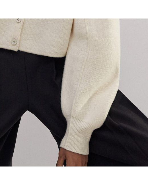 ME+EM Natural Dramatic Sleeve Crop Knit Jacket