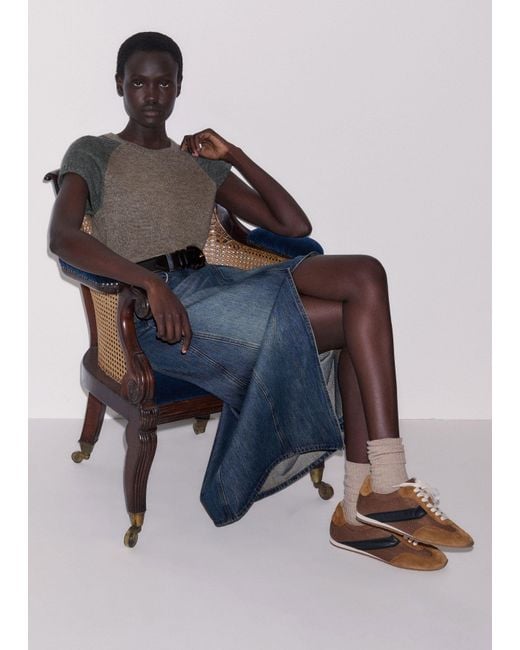 ME+EM Brown Retro Runner Sneaker
