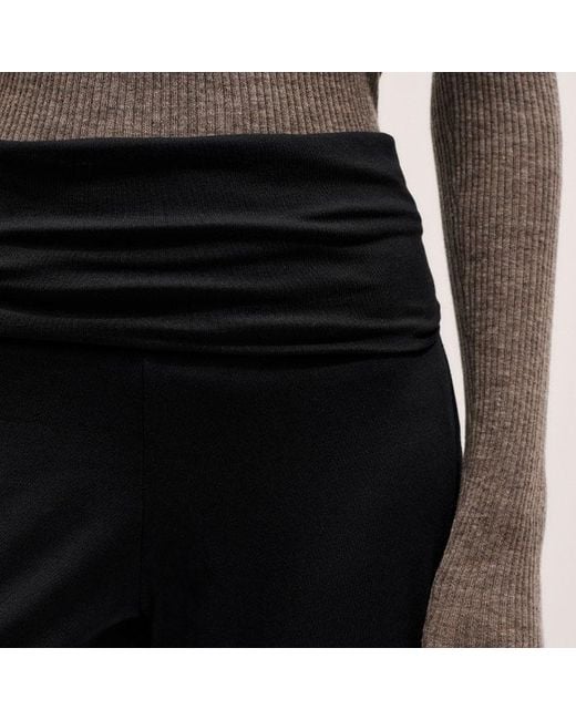 ME+EM Black Crop Palazzo Pant