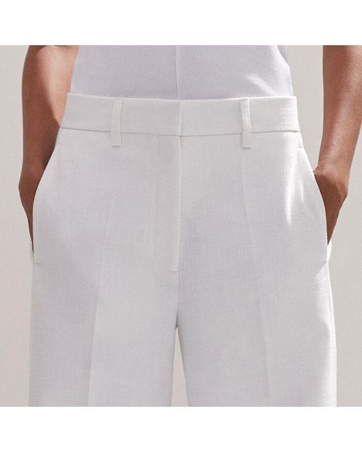 ME+EM White Tux Wide-leg Trouser