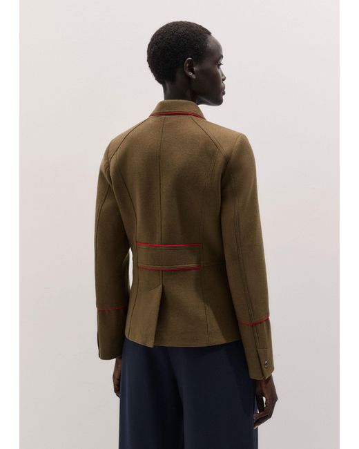 ME+EM Natural Slim Fit Piped Utility Jacket