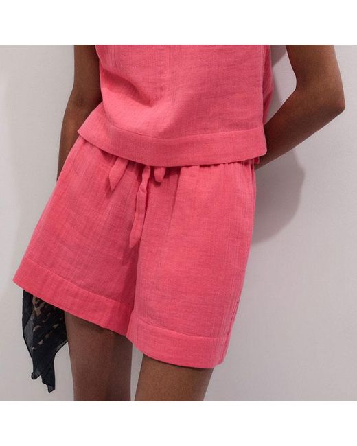 ME+EM Pink Cheesecloth T-Shirt