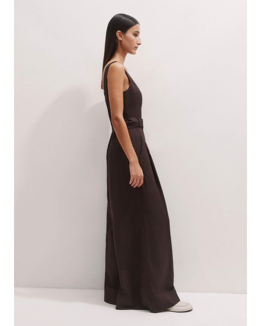 ME+EM Natural The Event Ready Linen Blend Jumpsuit