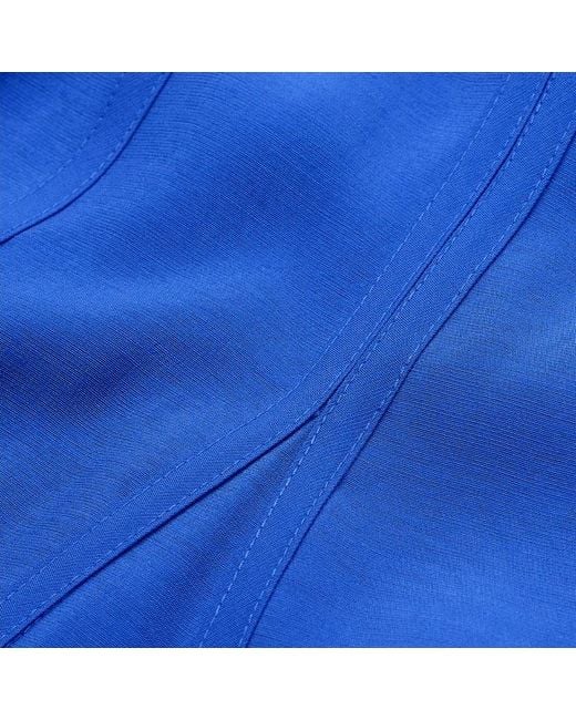 ME+EM Blue Panel Detail Fit And Flare Short Dress + Tie