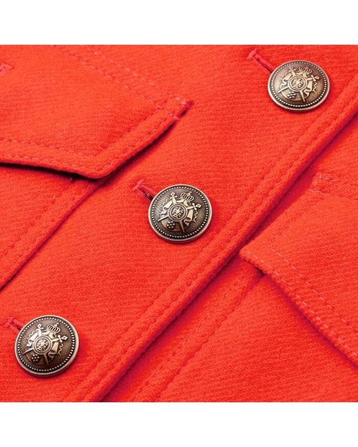 ME+EM Red Wool Military Jacket