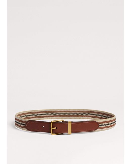 ME+EM Multicolor Classic Elastic Webbing Belt Natural Chestnut