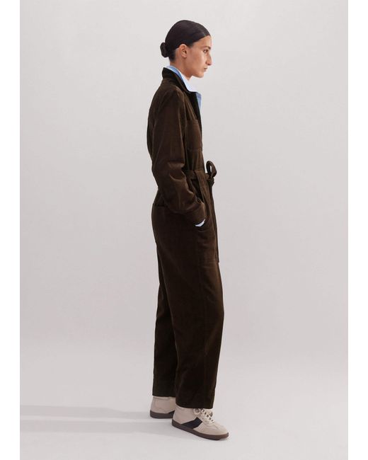 ME+EM Black Soft Cord Jumpsuit + Belt Warm