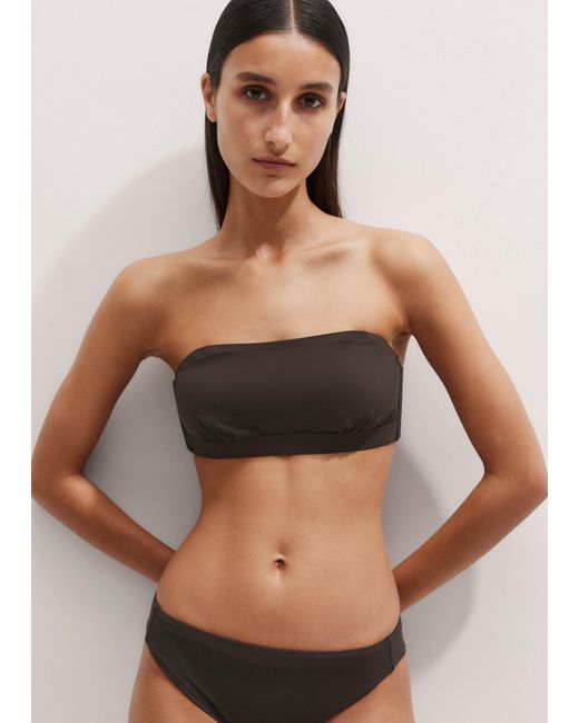 ME+EM Black Square Neck Bikini Top