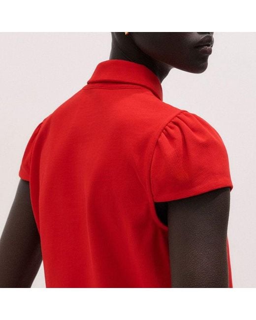 ME+EM Red Cap Sleeve Polo Shirt
