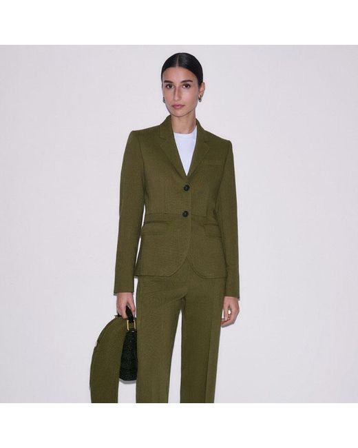 ME+EM Green Slim Crop Pant
