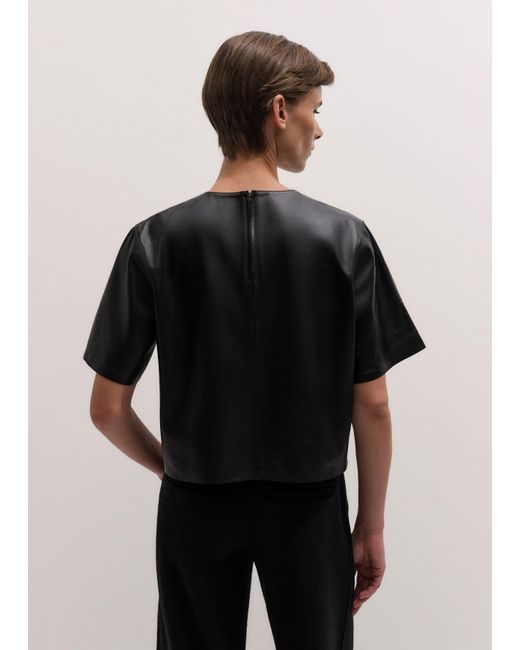 ME+EM Black Boxy Luxe T-Shirt