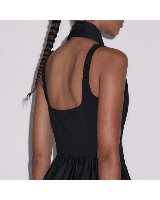 ME+EM Black Boat Neck Fit And Flare Maxi Dress + Tie