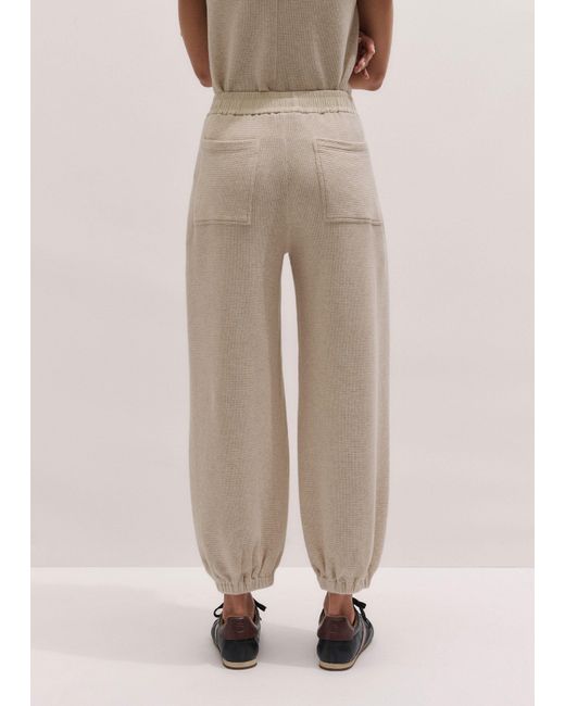ME+EM Natural Relaxed Cuff Waffle Jogger