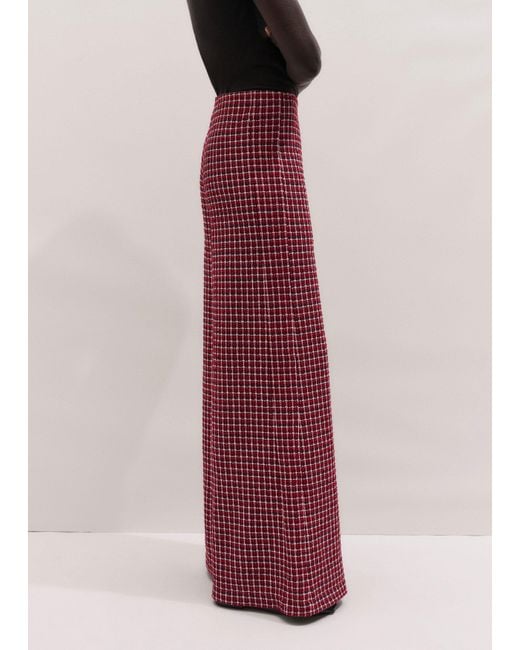 ME+EM Red Wide Leg Palazzo Pant