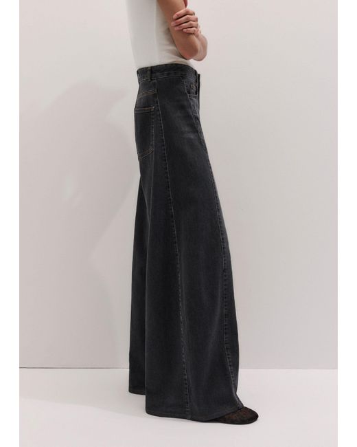 ME+EM Blue Extremely Wide Tapered Jean